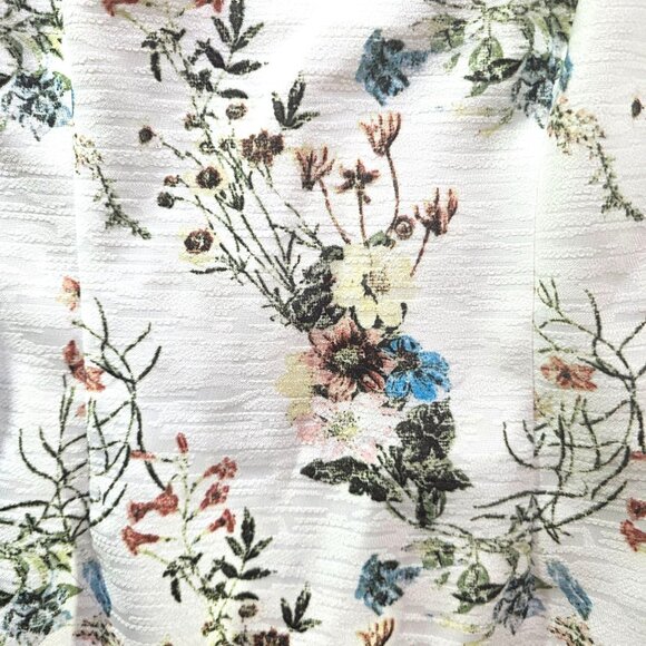 Floral Print White Sleeveless Dress Lucy Paris M cottagecore fairycore lined - Picture 3 of 9